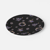 Paarse Kerstfeest Borden - set 2 Papieren Bordje (Gekanteld)