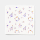 Paarse kerstfeest servetten (Voorkant)