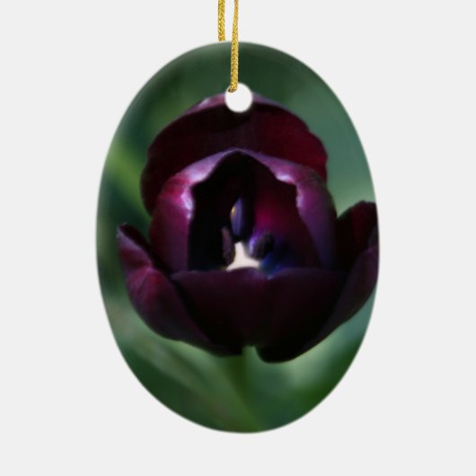 Paarse kerstfeestdag keramisch ornament (Achterkant)