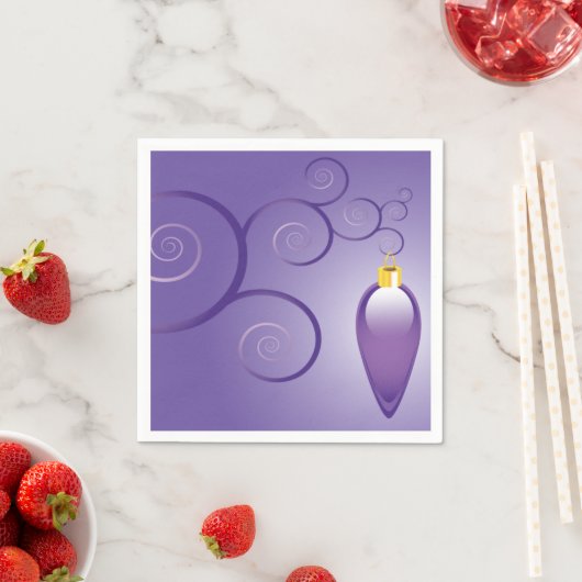  Paarse kerstfeestdag Servetten (Insitu)