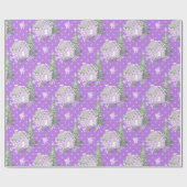 Paarse kerstfeestdag voor ontbijtkoek cadeaupapier (Vlak)