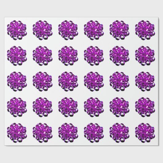 Paarse kerstfeestdagen cadeaupapier (Vlak)