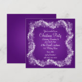 Paarse kerstfeestdagen kaart (Voorkant / Achterkant)