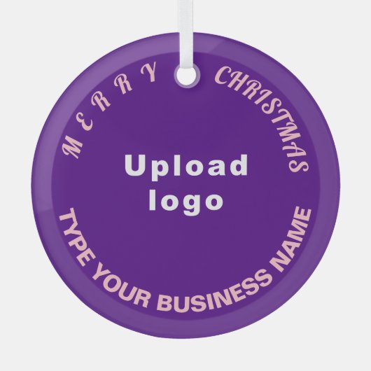 Paarse kerstfeestmaal glas ornament (Voorkant)