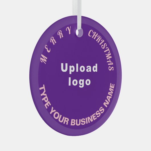 Paarse kerstfeestmaal glas ornament (Voorkant Rechts)