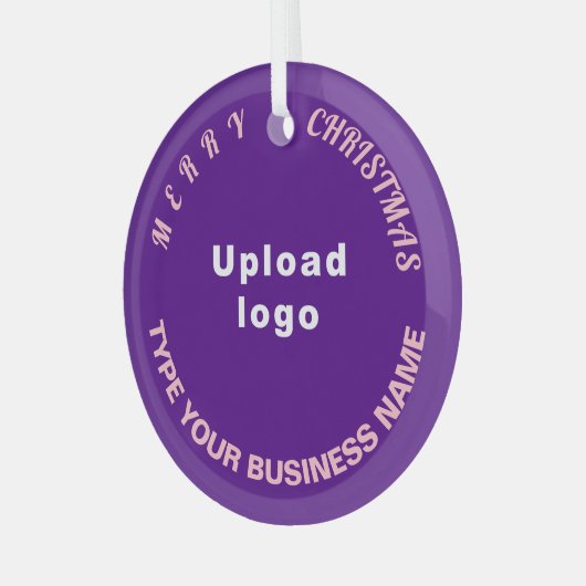 Paarse kerstfeestmaal glas ornament (Voorkant links)