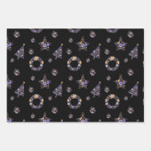 Paarse kerstinpakpapierset inpakpapier vel (Voorkant 3)