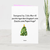 Paarse kerstKaart Feestdagen Kaart (Achterkant)