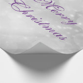 Paarse kerstkerst Bauble Grafisch Cadeaupapier (Hoek)