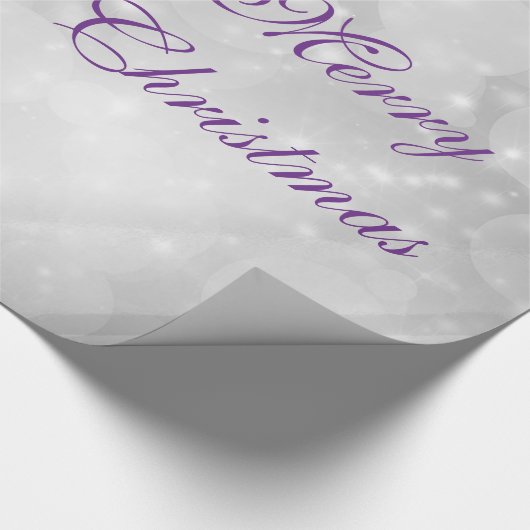  Paarse kerstkerst Bauble Grafisch Cadeaupapier (Hoek)