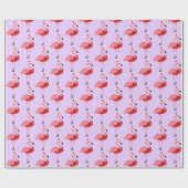 Paarse kerstkerstman cadeaupapier (Vlak)