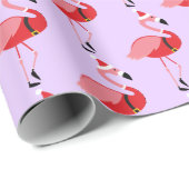 Paarse kerstkerstman cadeaupapier (Rol Hoek)