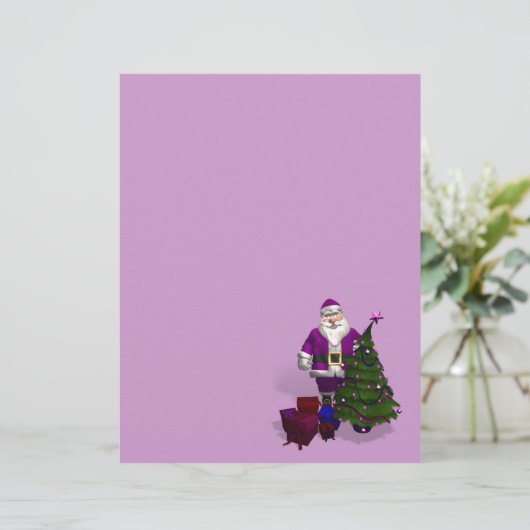 Paarse kerstman (Staand voorkant)