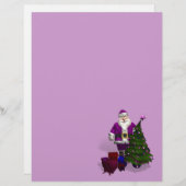 Paarse kerstman (Voorkant / Achterkant)