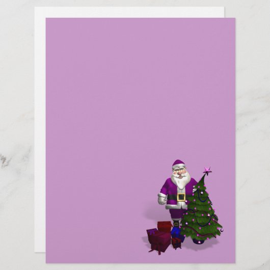 Paarse kerstman (Voorkant / Achterkant)