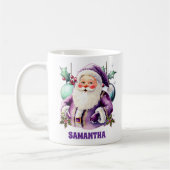 Paarse Kerstman Kerst kind Hot Chocolate mok (Links)