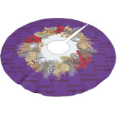 Paarse kerstman kerstboom rok (Gekanteld)