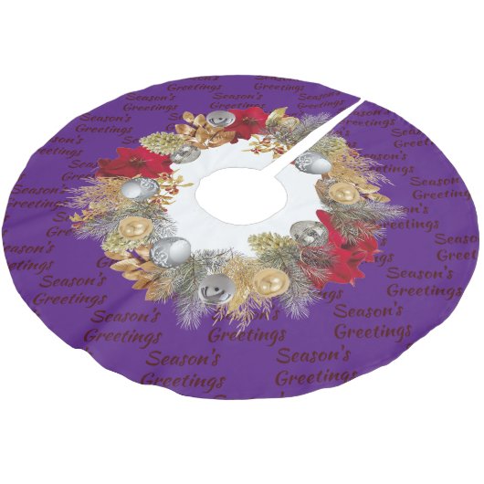 Paarse kerstman kerstboom rok (Gekanteld)