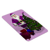 Paarse kerstman magneet (Rechterzijde)