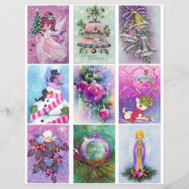 Paarse Kerstmis Clipart