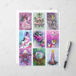 Paarse Kerstmis Clipart