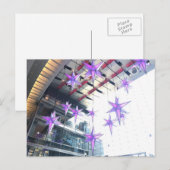 Paarse Kerstmis in Columbus Cirkel New York Feestdagenkaart (Voorkant / Achterkant)