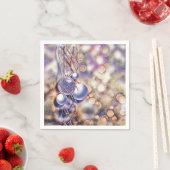 Paarse Kerstmis ornamenten waterverf Servet (Insitu)