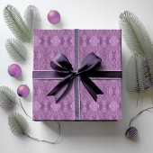 Paarse Kerstmispatroon#32 ID1009 Cadeaupapier