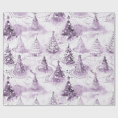 Paarse Kerstmispatroon#3 ID1009 Cadeaupapier (Vlak)