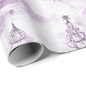 Paarse Kerstmispatroon#3 ID1009 Cadeaupapier (Rol Hoek)