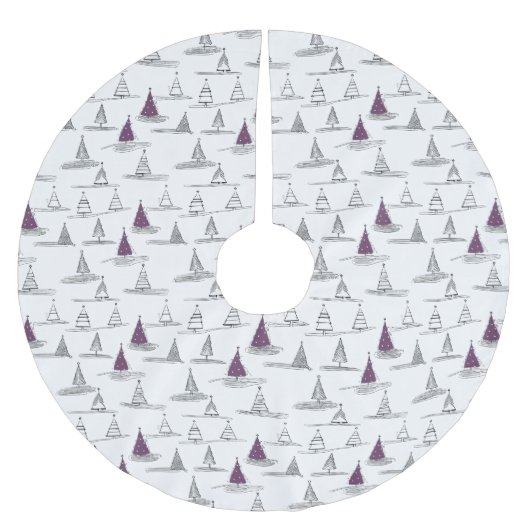 Paarse Kerstmispatroon#5 ID1009 Kerstboom Rok (Voorkant)