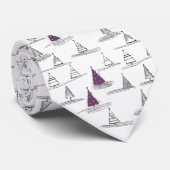 Paarse Kerstmispatroon#5 ID1009 Stropdas (Opgerold)