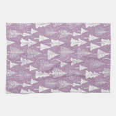 Paarse Kerstmispatroon#6 ID1009 Theedoek (Horizontaal)