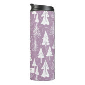 Paarse Kerstmispatroon#6 ID1009 Thermosbeker (Geroteerd rechts)