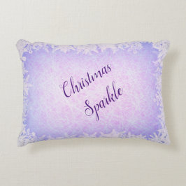 Paarse kerstmug, glanzend accent kussen