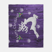 Paarse kerstrendierblanket fleece deken (Voorkant)
