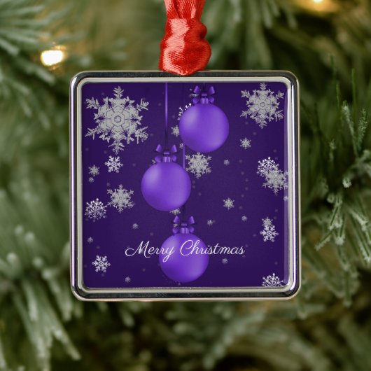 Paarse kerstsierfeestdag Ornament (Boom)