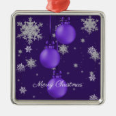 Paarse kerstsierfeestdag Ornament (Voorkant)