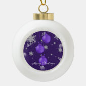 Paarse kerstsierfeestdag Ornament (Voorkant)