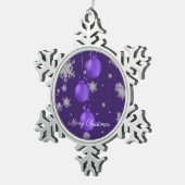 Paarse kerstsierfeestdag Ornament (Rechts)