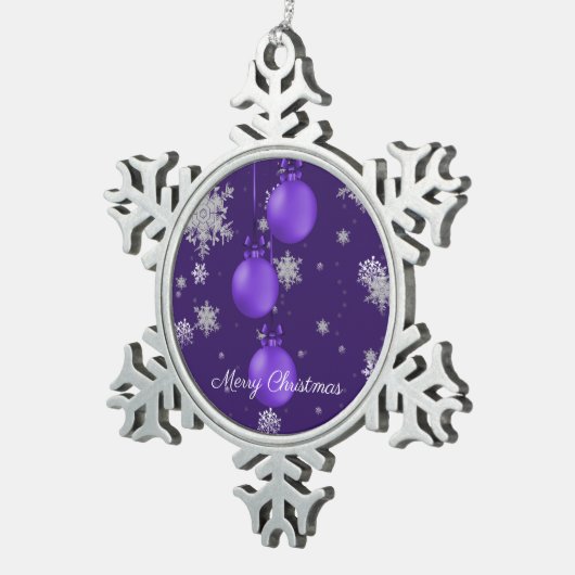 Paarse kerstsierfeestdag Ornament (Rechts)