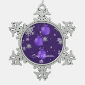 Paarse kerstsierfeestdag Ornament (Voorkant)