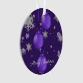 Paarse kerstsierfeestdag Ornament (voorkant)