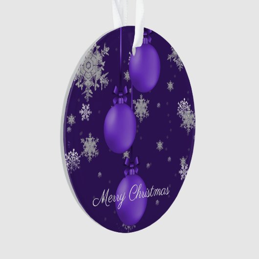 Paarse kerstsierfeestdag Ornament (voorkant)