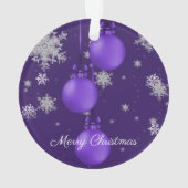 Paarse kerstsierfeestdag Ornament (achterkant)