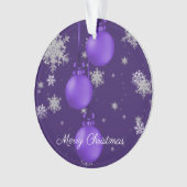 Paarse kerstsierfeestdag Ornament (voorkant)