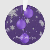 Paarse kerstsierfeestdag Ornament (voorkant)