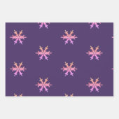 Paarse kerstsnowflake Star-kerstboom Inpakpapier Vel (Voorkant)