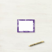 Paarse kerstsnowflakes Aangepaste notities Post-it® Notes (Op bureau)