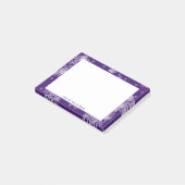 Paarse kerstsnowflakes Aangepaste notities Post-it® Notes (Schuin)
